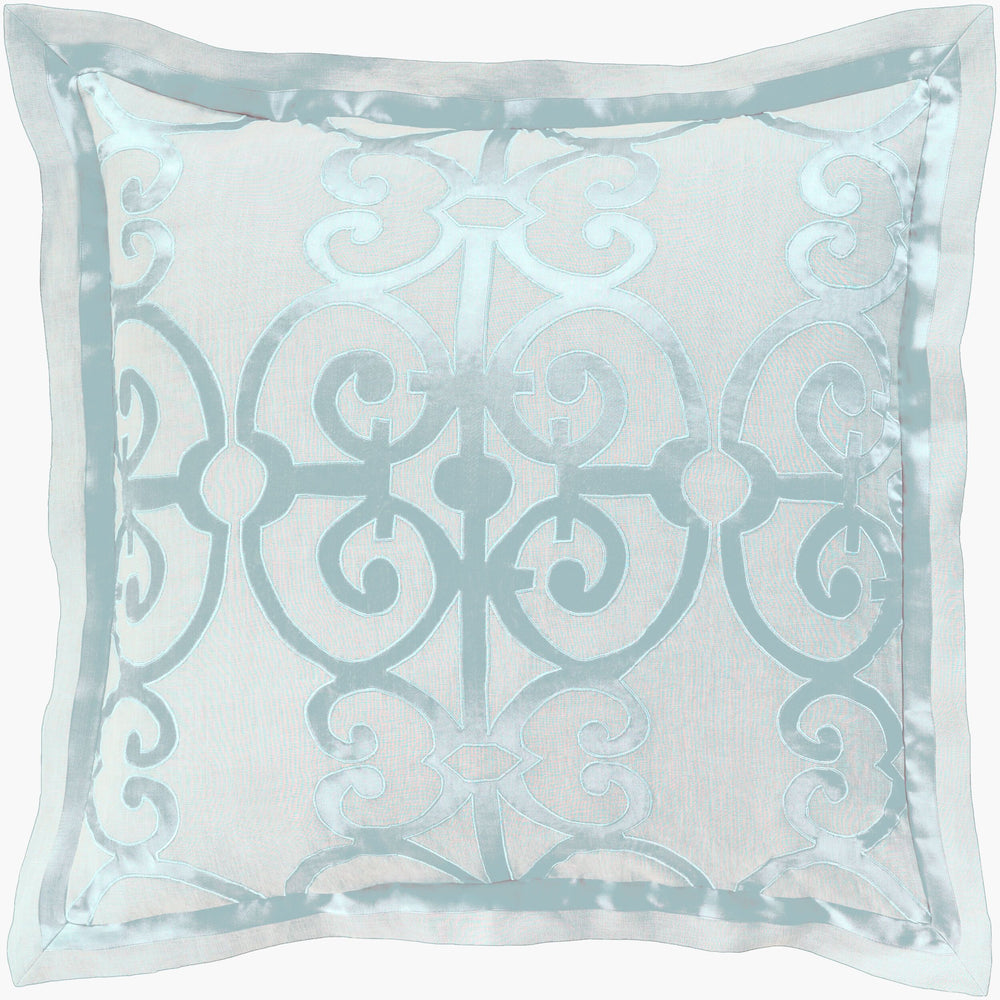 Surya Versaille Luxurious Duvet Set 88"W X 92"L - Timeless Design With Elegant Craftsmanship & Comfort Pale Blue Linen,Polyester,Linen,Polyester Ver6000-tset