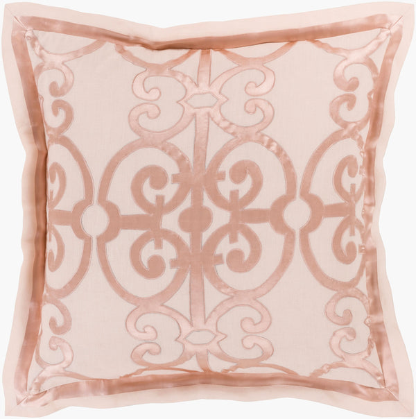 Surya Versaille Ver-6000 Sham - Timeless Elegance In Woven Polyester & Linen For Your Traditional Bedroom Pale Pink Linen,Polyester,Linen,Polyester Ver6001-ks