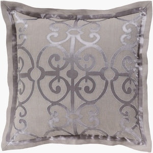 Surya Versaille 72"W X 84"L X 15"Dl Bed Skirt - Timeless Elegance In Premium Polyester & Linen Blend Gray Linen,Polyester,Linen,Polyester Ver6002-tskt