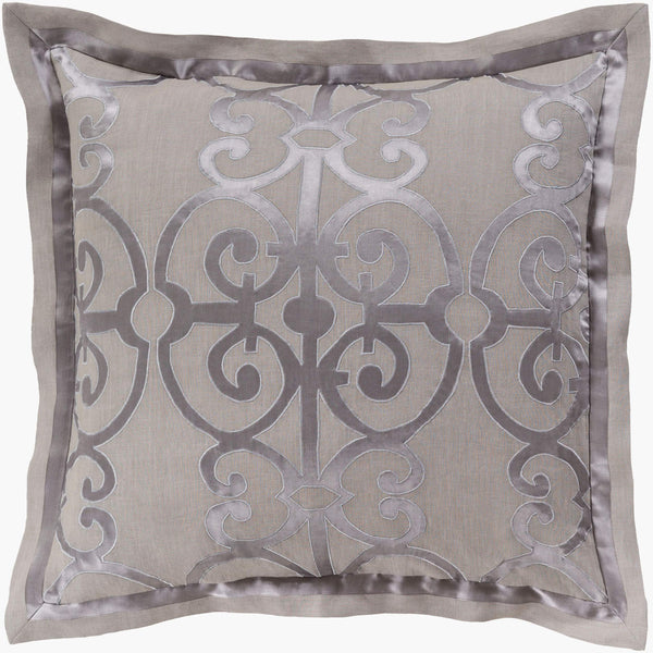 Surya Versaille Luxurious Duvet Set 88"W X 92"L - Timeless Design With Elegant Craftsmanship & Comfort Gray Linen,Polyester,Linen,Polyester Ver6002-fq