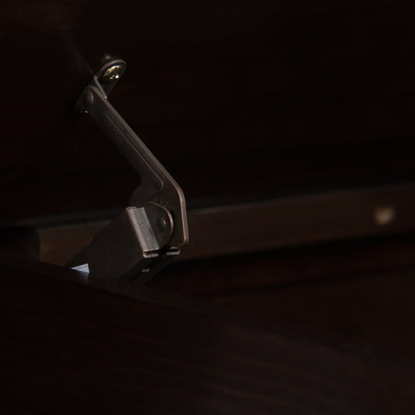 English Elm Connaught Entryway Storage Bench - Handcrafted Dark Chestnut Brown With Safety Hinges & Style B136P158130