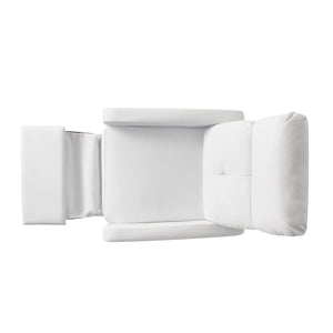 English Elm Christopher Knight Home® - RECLINER Plush PU Upholstered Push-Back Recliner with Contemporary Minimalist Design and Comfort White 57575.00WHI