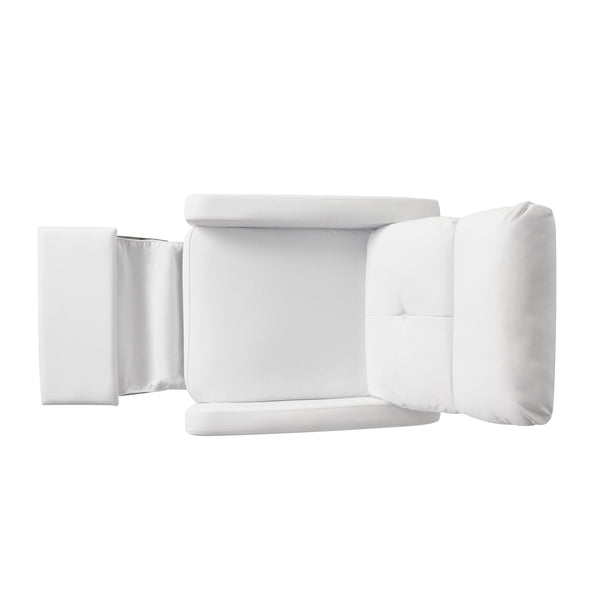 English Elm Christopher Knight Home® - RECLINER Plush PU Upholstered Push-Back Recliner with Contemporary Minimalist Design and Comfort White 57575.00WHI