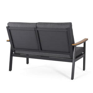 English Elm Sinclair Outdoor 4 Piece Chat Set Aluminum Frame with Olefin Cushions Patio Seating 62850.00GGRY