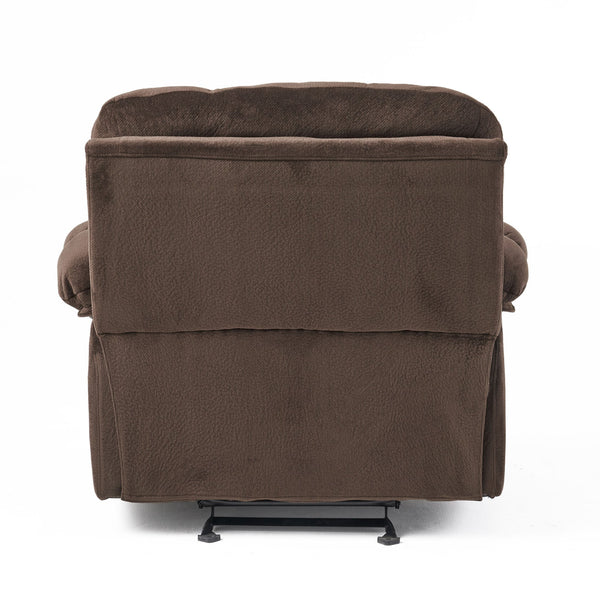 English Elm Christopher Knight Home® - Luxurious Manual Recliner Chair with Skin-Friendly Fabric, Dual Cup Holders, Ergonomic Padded Comfort Chocolate 57578.00CHO