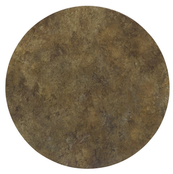 Hooker Furniture Curata Acid-Washed Brass Accent Table With Distressed Black Base — Compact Modern Industrial Chic 1600-50003-MTL