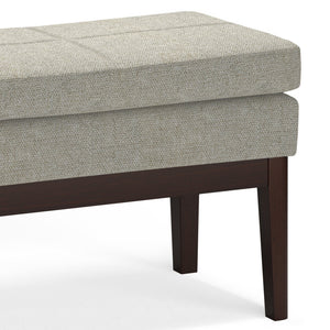 English Elm Carlson Small Ottoman Bench - Versatile Greige Entryway Seating With Mid-Century Style & Comfort B136P159238