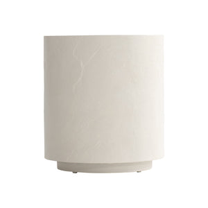 Bernhardt Bernhardt Trapani Side Table — 20" Grc Outdoor/Indoor Round Accent Table With Smooth Quarry Finish And Plinth Base X05122