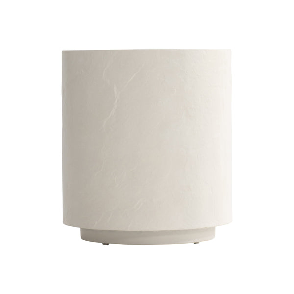 Bernhardt Bernhardt Trapani Side Table — 20" Grc Outdoor/Indoor Round Accent Table With Smooth Quarry Finish And Plinth Base X05122