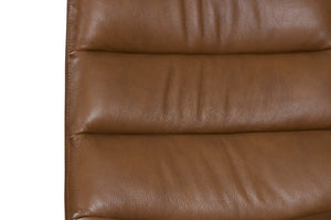 Porter Designs Porter Cetus Camel Leather Swivel Accent Chair – Mid-century Modern Design, Comfort & Style Brown Leather 02-204-06-0169