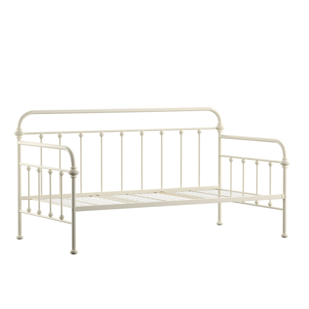 Homelegance By Top-Line Sione Antique Iron Metal Twin Daybed White Metal