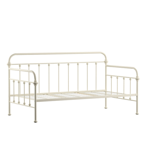 Homelegance By Top-Line Sione Antique Iron Metal Twin Daybed White Metal