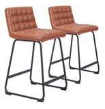 Pago Counter Stool - Set of 2 Brown 109949 Zuo Modern