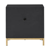 Homelegance By Top-Line Ninnette 26" Tall 2 - Drawer Nightstand Black MDF