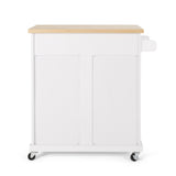 Christopher Knight Home® - Noble House - Batavia Contemporary Kitchen Cart with Wheels