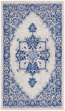 Nourison Whimsicle WHS03 Machine Made Power-loomed Ornamental Border Indoor Only Farmhouse Bohemian Rug Ivory Blue, Ivory Blue 100% Polypropylene 99446831255