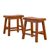 Barrett Saddle Seat 18-inch Backless Stools (Set of 2)