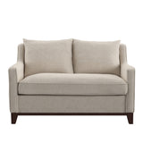 Homelegance By Top-Line Kramer Fabric Loveseat with Down Feather Cushions Espresso Polyester