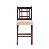 Christopher Knight Home® - Noble House - Mackinsey Brown Mahogany Acacia Counterstool with Beige Cushion