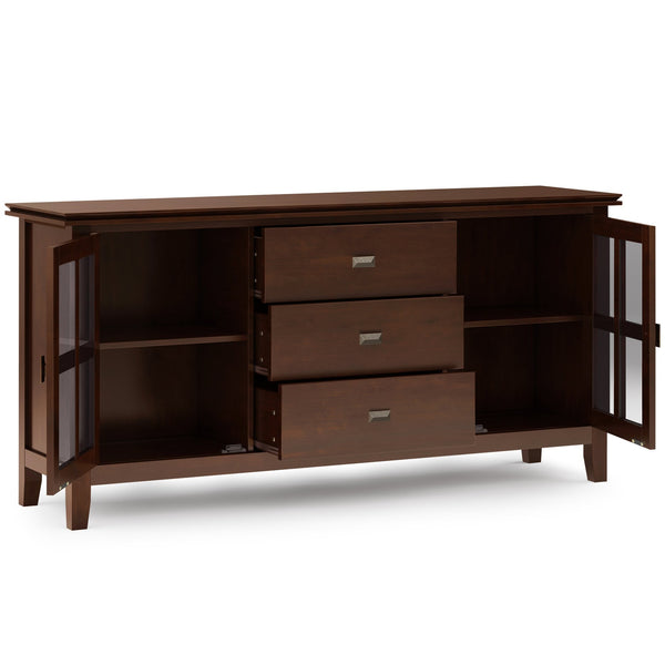 English Elm Artisan Large Sideboard Buffet - Handcrafted Russet Brown Storage Solution For Modern Spaces B136P158418