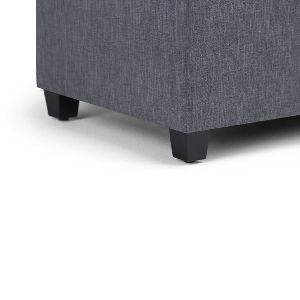 English Elm Sienna Storage Ottoman Bench - Stylish Slate Grey Upholstered Seating & Hidden Storage Solution B136P159117-GIGA
