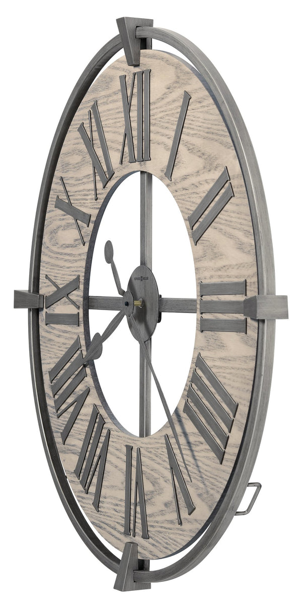 Hekman Furniture 625646 Eli Wall Clock - Aged Iron & Wood Design With Large Roman Numerals For Effortless Time Reading  Eli Wall Clock 625646