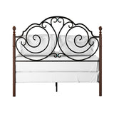 Homelegance By Top-Line Henri Graceful Scroll Bronze Iron Bed Cherry Iron