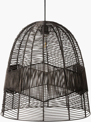 Livabliss Vega Woven Rattan Globe Pendant Light for Bohemian Dining Rooms with High Ceilings VGA-002