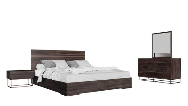 VIG Furniture Benzon Italian Modern Dark Rovere Dresser With Copper Accents, 6 Soft-Close Drawers, Solid Oak Craftsmanship VGACBENZON-DRS