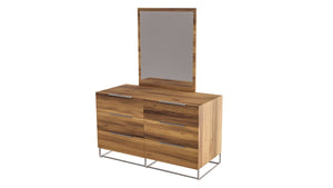 VIG Furniture Lorenzo Light Oak Italian Modern Mirror — Sleek 39"X41" Frame, Expands Space With Warm Contemporary Style VGACLORENZO-MIR