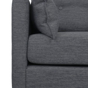 English Elm Christopher Knight Home® - CLUB Chair with Plush Fabric Upholstery and Walnut Birch Legs — Stylish Comfortable Accent Seating for Living Rooms Charcoal 30.75 L x 25.75 W x 21 H 71571.00CHAR