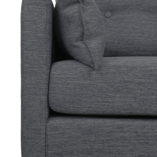 English Elm Christopher Knight Home® - CLUB Chair with Plush Fabric Upholstery and Walnut Birch Legs — Stylish Comfortable Accent Seating for Living Rooms Charcoal 30.75 L x 25.75 W x 21 H 71571.00CHAR