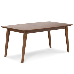 English Elm Draper Mid-Century Modern Walnut Dining Table - Handcrafted, Seats 6, Versatile For Any Space B136P158597