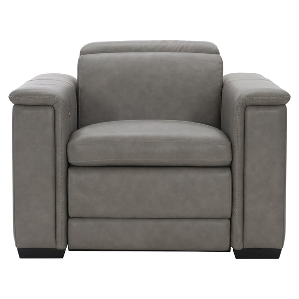 Bernhardt Bernhardt Lioni Power Recliner Chair — Leather, Motorized Head/Foot, Usb Charging, Supportive Bustle Back 9562RO