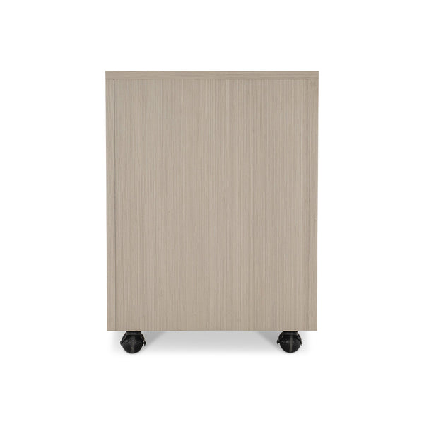 Bernhardt Bernhardt Axiom File Cabinet - 3-Drawer Mobile Storage, Linear Grey Woodgrain, Sleek Metal Hardware (24.5"H) D13504