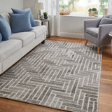 Feizy Rugs Asher Wool/Viscose Hand Tufted Casual Rug Taupe/Gray/Tan 12' x 15'
