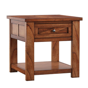 Homelegance By Top-Line Niccolo 24" Tall End Table with Storage Brown Wood