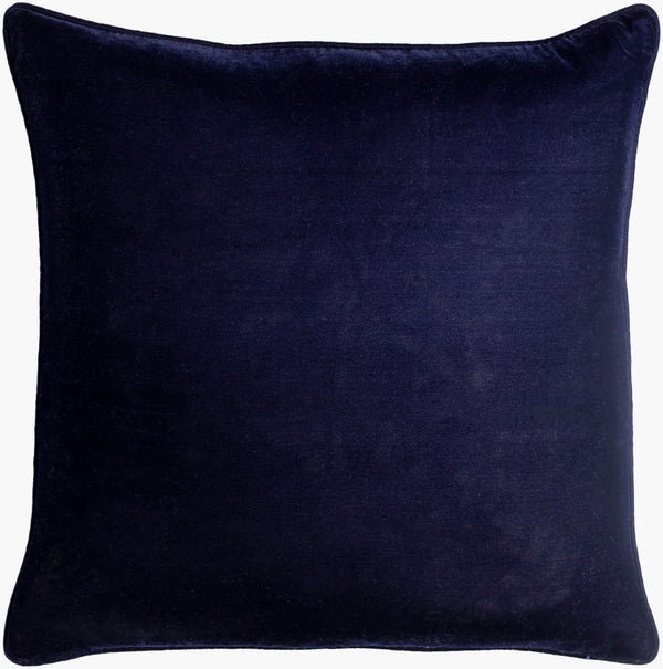 Surya Velvet Glam Vgm-001 18" Accent Pillow - Chic Modern Decor With Luxurious Softness & Style Navy Polyester,Polyester Vgm003-1818d