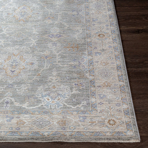 Livabliss Virginia Traditional High Low Pile Turkish Runner Rug for Hallways and Entryways Sage, Lavender 2' x 3'11" VGN2303-2311