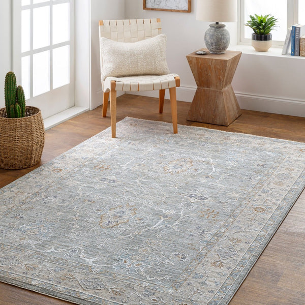 Livabliss Virginia Traditional High Low Pile Turkish Runner Rug for Hallways and Entryways Sage, Lavender 2' x 3'11" VGN2303-2311