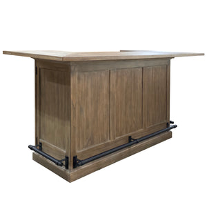 Parker House Sundance - Sandstone 80 In. Bar with Quartz Insert Sandstone Rubberwood Solids / Mindi Veneers DSUN#80BAR-2-SS