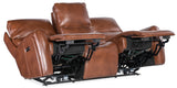 Crosby Zero Gravity Power Sofa with Power Headrest and Lumbar Brown SS741-PHZL3-080 Hooker Furniture