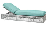 Miami Adjustable Chaise in Dupione Celeste w/ Self Welt SW4401-9-8067 Sunset West