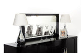 Baccarat Transitional Black Crocodile Lacquer Mirror