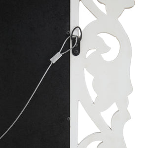 English Elm Christopher Knight Home® - RECTANGLE Hand-Carved Floral Standing Mirror, Distressed White & Gold Frame, Tempered Glass, 72" Tall 67058.00