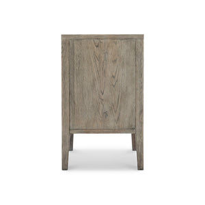 Bernhardt Bernhardt Albion Nightstand With Pewter Finish, Knotty White Oak, Usb Charging & Soft-Close Drawers 311216