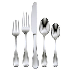 Lenox Oneida Brushed Satin Voss 45 Piece Everyday Flatware Set, Service for 8 Metallic, STAINLESS METAL H221045AL20