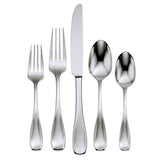 Oneida Brushed Satin Voss 45-Piece Flatware Set, Stainless Steel, Service for 8