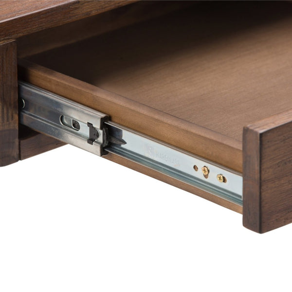 English Elm Ralston Desk - Handcrafted Rustic Natural Aged Brown Acacia Wood & Metal Frame For Home Office Use B136P159560-GIGA