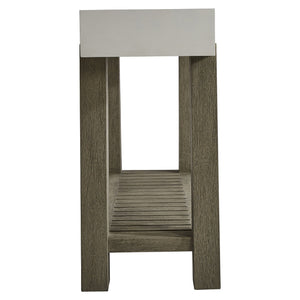 Bernhardt Bernhardt Rochelle Outdoor Console Table With Grc Quarry Top, Weathered Teak Base & Lower Shelf (68") K1831